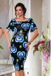 Rochie mulata din vascoza Selena cu elastic la decolteu